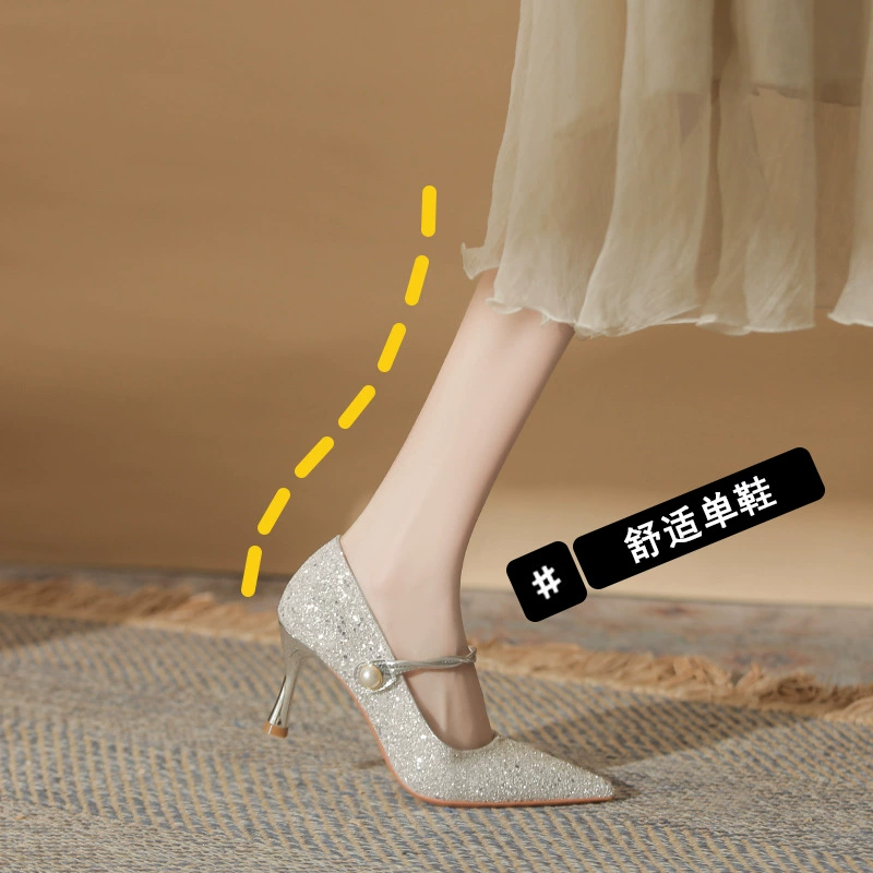 Fuxing женские новые туфли на высоком каблуке женские свадебные туфли