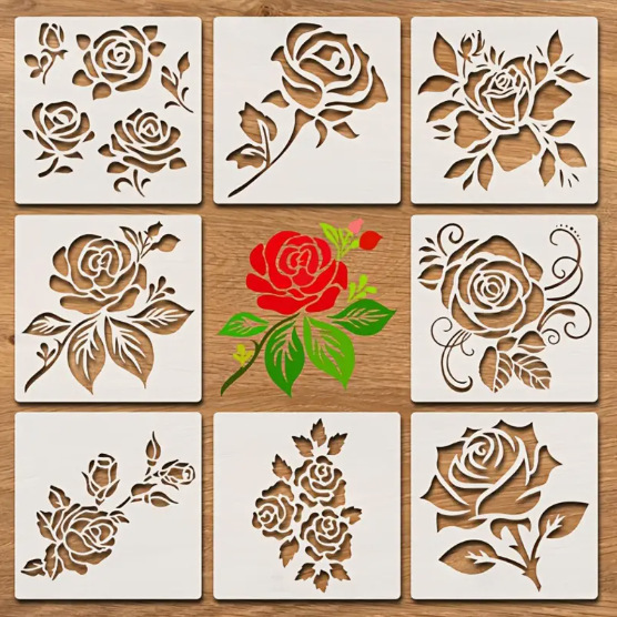 Cross-border bestseller on Amazon: Mandala, butterfly, and other wall flower templates, wildflower painting templates Cross-border bestseller on Amazon: Mandala, butterfly, and other wall flower templates, wildflower painting templates