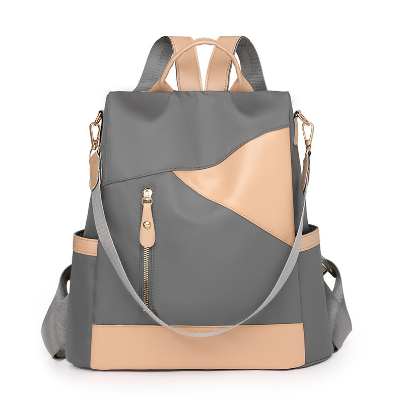 2024 nueva moda moda contraste color damas mochila antirrobo simple y versátil mochila de viaje al aire libre al por mayor