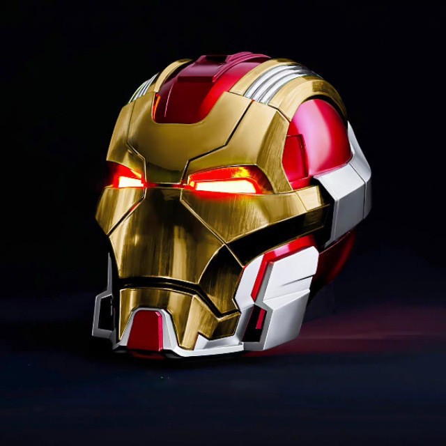 Comercio exterior versión en inglés Jarvis Disney Iron Man MK7 MK50 casco humano real deformado voz de control de voz