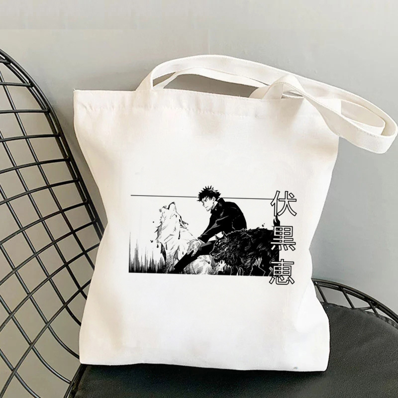 Jujutsu Kaisen impresa bolsa de lona Harajuku bolsa de hombro bolsa de compras de mano de moda Aliexpress Amazon