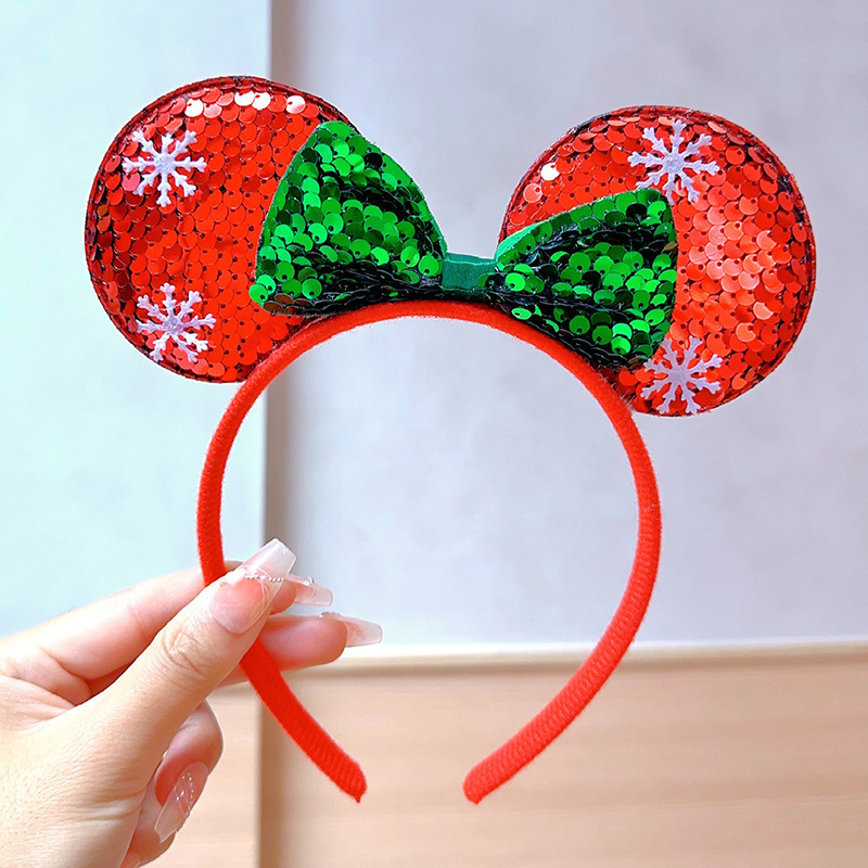 女性用クリスマスヘッドバンド、クリスマスアントラーヘアピン、ヘッドバンド、ホリデーデコレーションギフト、大きなリボンヘッドバンド、ヘアアクセサリー、ヘッドバンド|undefined