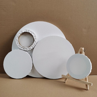 Round Oil Painting Frame Linen Pure Cotton Canvas Frame DIY Drawing Board Hand-Painted Cloth Frame Acrylic Heart-Shaped Oval