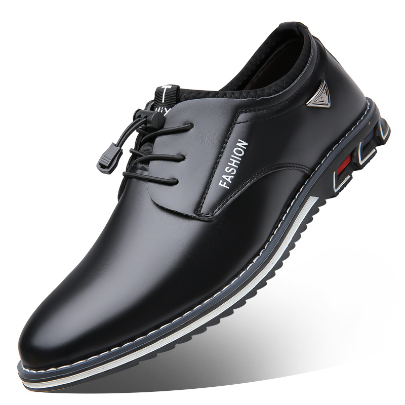 Men Oxford Synthetic Leather Leather Round Toe Office Footgear_voghion.com