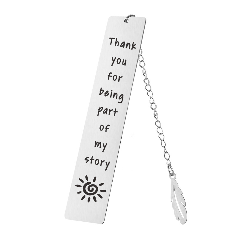 30g Weight Bookmark Stationery Type 1 Piece Quantity School Occasion 201 Stainless Steel Material Letter Pattern Simple Style Style 1 Piece Letter School 201 Stainless Steel Simple Style Bookmark 4