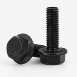 GB5787发黑10.9级六角法兰面螺栓40Cr合金钢M6M8M10-M20平脑带齿