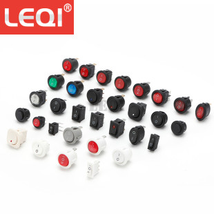 Kcd1-105 Round Boat-Shaped Switch 2-Pin 3-Pin Oval Second-Speed Three-Speed Rocker Switch with Light 23mm Diameter