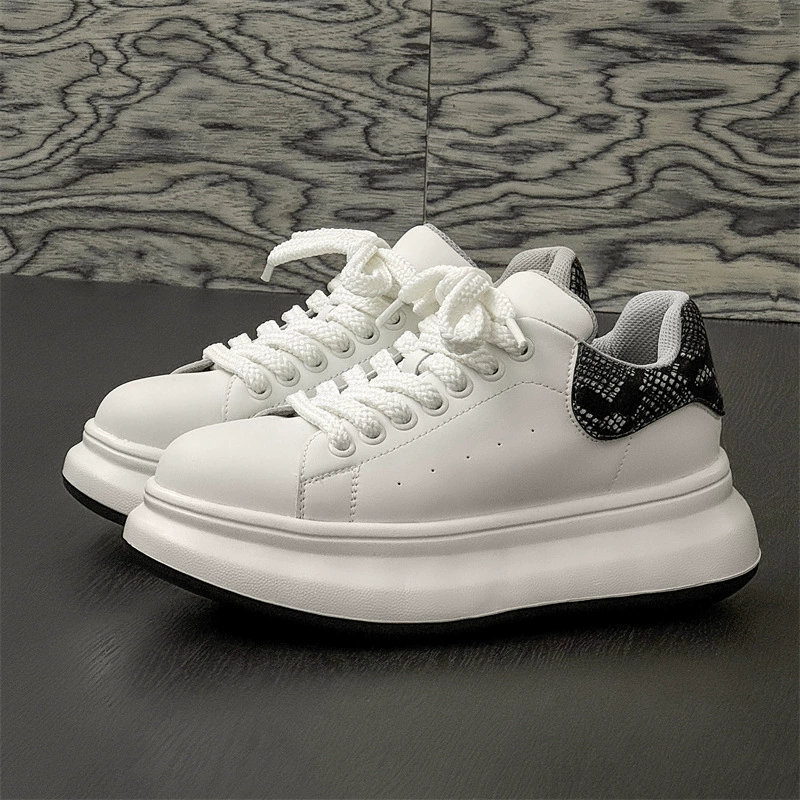 2025 весна и осень модные тенденции простые мужские маленькие белые туфли удобные толстые подошвы для мужчин и женщин