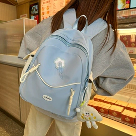 中大学生书包;女士双肩包;休闲背包