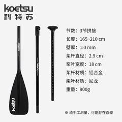 SUP Aluminum Paddle with Removable and Extendable Blade, Convenient Paddle for Kayak Fishing Boat