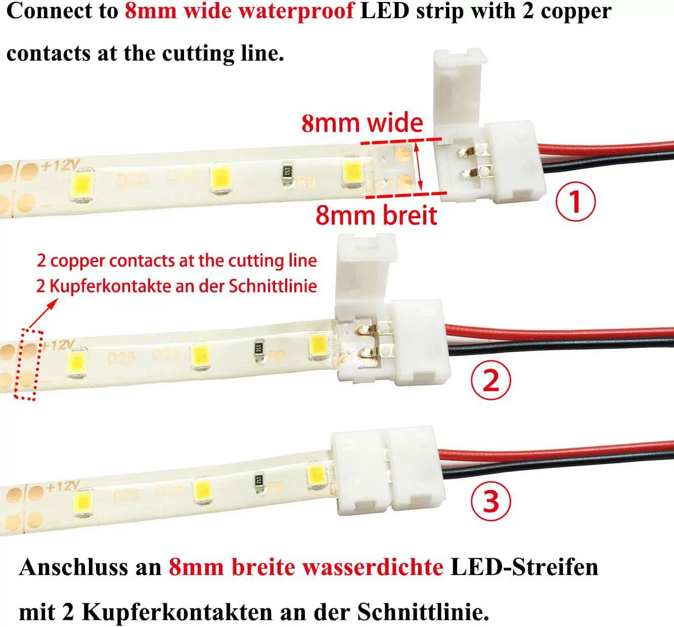 LED Лента УГЛОВОЙ Соединитель 2-полюсный Led Лента Соединитель Led SC
