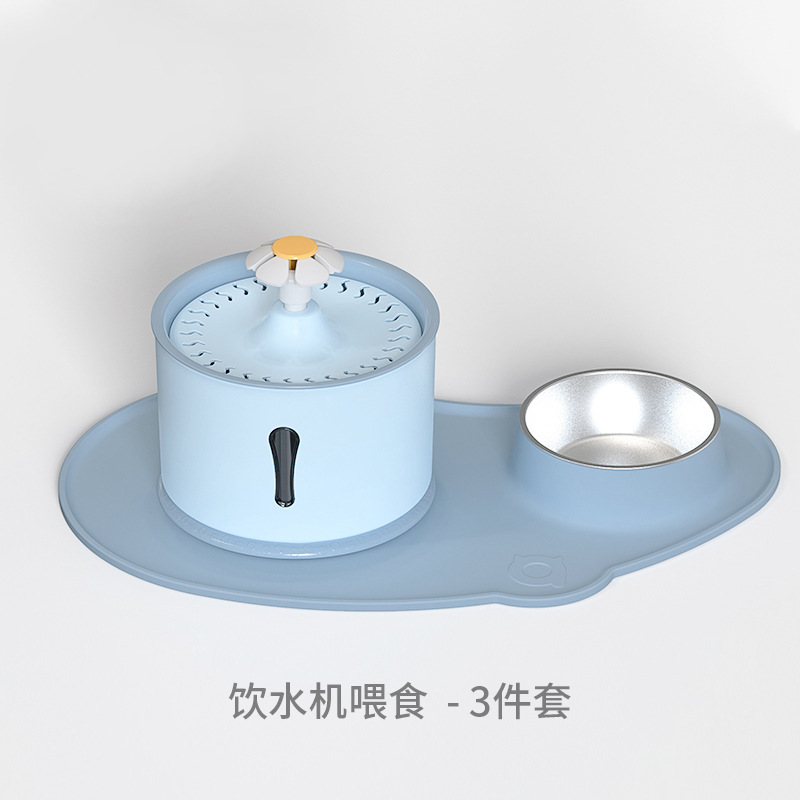 Dispensador de agua inteligente para mascotas circulación automática de agua potable Filtro de purificación Meow Bass alimentador de agua combinación de tazón de agua