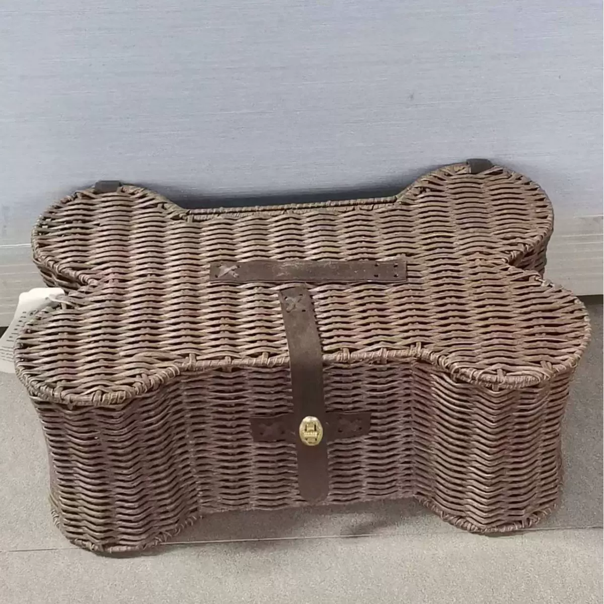 源头厂家手工编织新款骨头形状收纳篮 杂物玩具零食置物箱 收纳筐