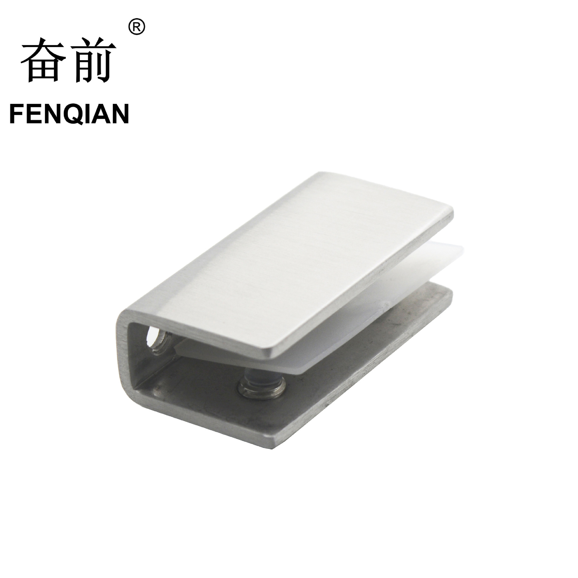 Clip de vidrio 304 de acero inoxidable engrosada soporte de carga clip fijo decoración del hogar estante clip estampado clip cuadrado caliente