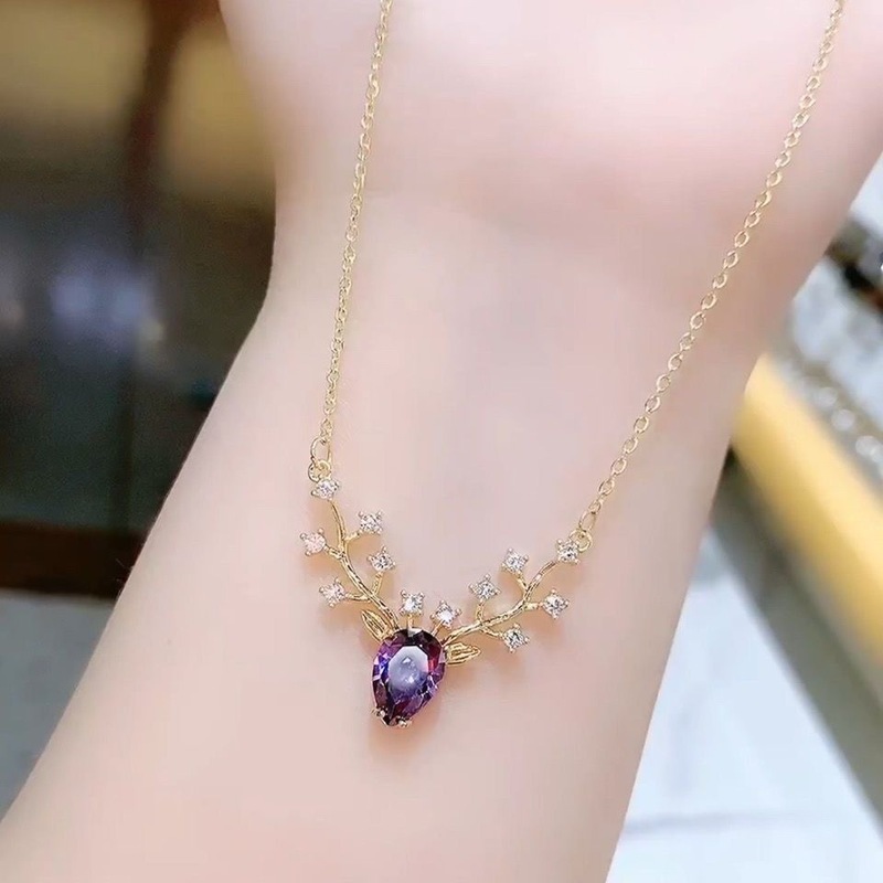 蝶結びの水滴のペンダントの少女の心の愛の小清新はダイヤモンドの贈り物を入れます。|undefined
