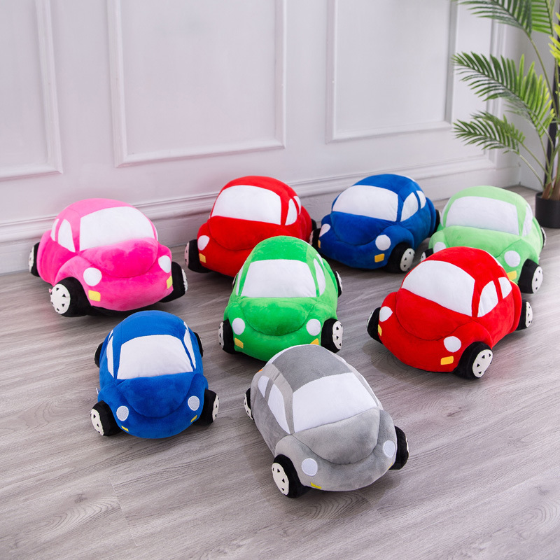Simulation Cartoon Car Plush Toy Pillow Children's Birthday Gift Doll Sofa Ornaments Gift Doll Batch