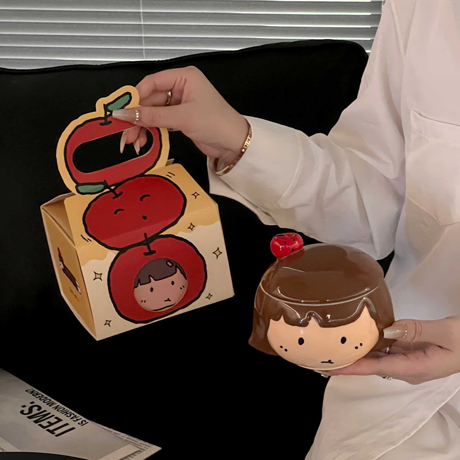 Shann creativo chico niña tazas de cerámica encantadoras tazas de marca con tapa tazas de agua caseras tazas de cerámica pareja