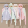 撞色连帽防紫外线春季防晒服