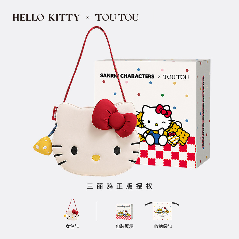 TOUTOUHelloKitty三丽鸥哈喽kt凯蒂猫链条斜挎小包生日礼物送女友|undefined
