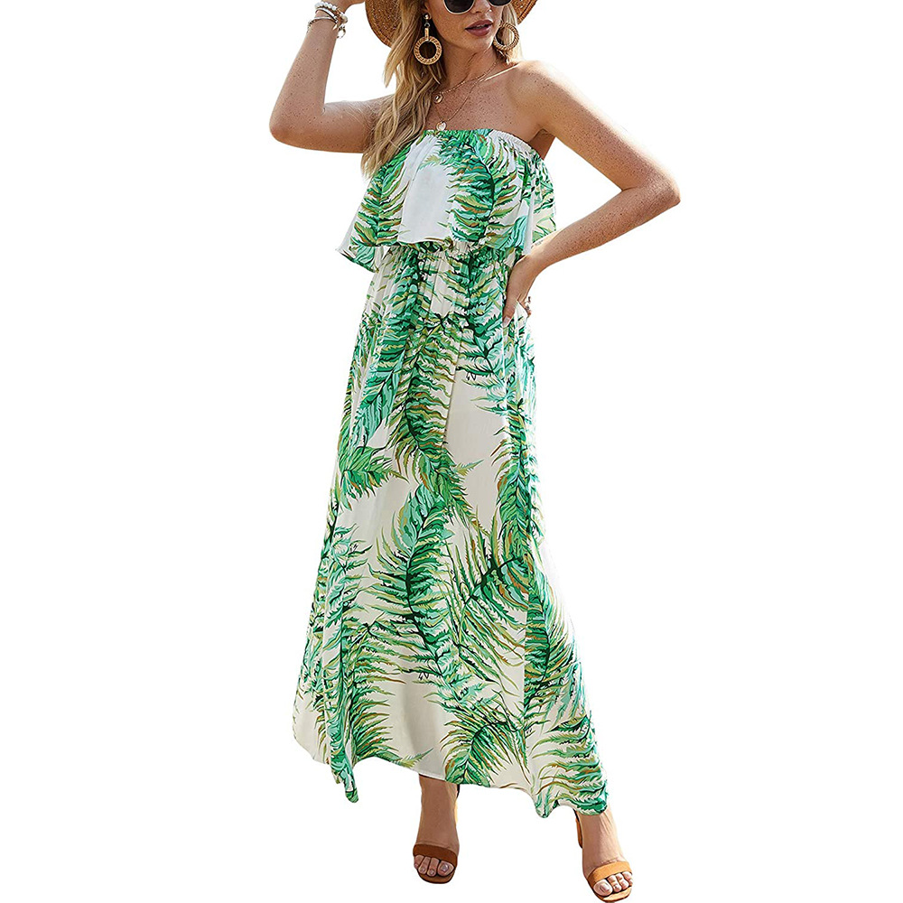 2024 Europa und USA Frühling und Sommer Neues Damenkleid mit Print, Ärmellos, Freizeitkleid für den Strand – Detail 2