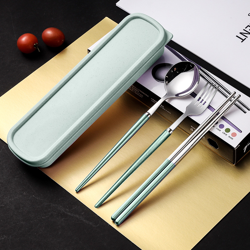 Portugal 304 portátil vajilla traje cuchara Tenedor palillos Nordic viaje casa Estudiante Adulto regalo