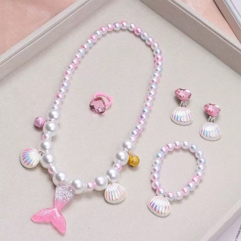 Juego de 5 piezas de color rosa de cola de pescado ts442 - 02