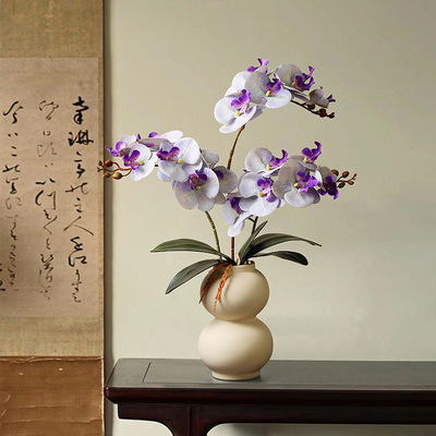 蝴蝶兰假花仿真花高级感3D高档手感成品花束客厅婚礼装扮摄影道具