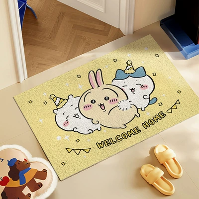 Avtomobil döşəmə paspasları — to Care For, Foyer Mat - kawaii-party-4060cm-silk-circle-floor-mat