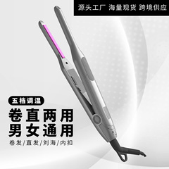 Factory Wholesale Narrow Plate Small Curling Iron Straight Plate Dual-Purpose Men's Beard Curling Wand 3D Ceramic Temperature Control