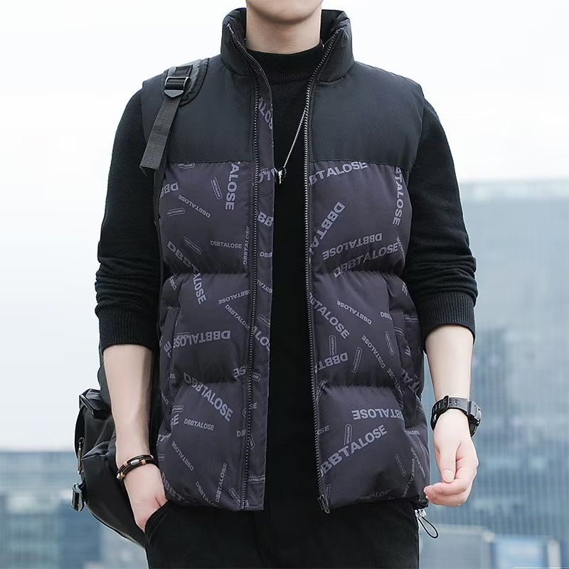 羽绒棉男士马甲迷彩冬季外套潮牌宽松百搭棉衣厚款保暖情侣外穿