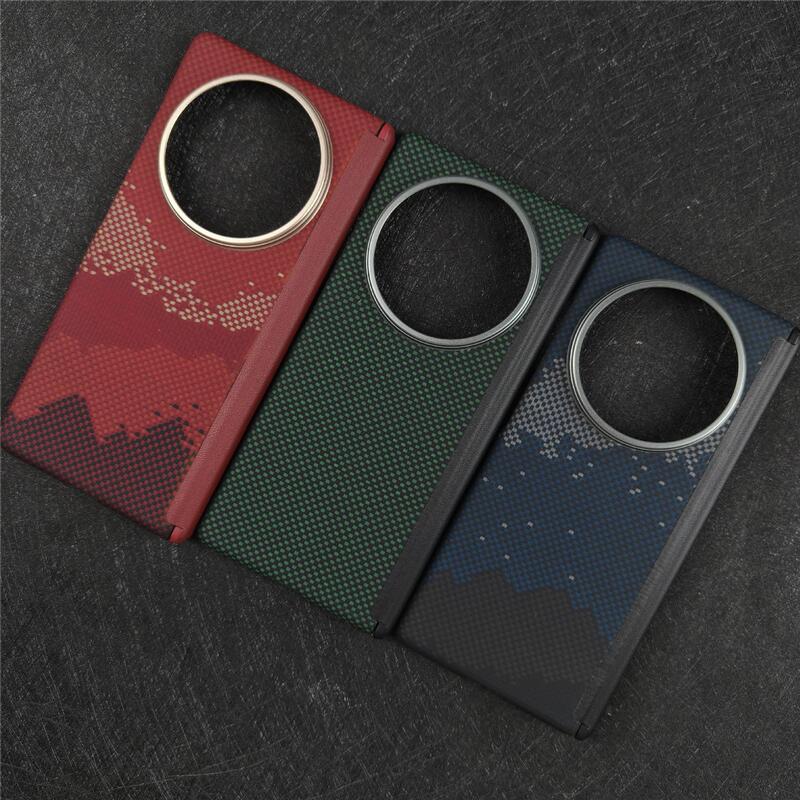 适用vivoxfold5手机壳凯夫拉中轴磁吸芳纶碳纤维保护套新品xfold5|undefined