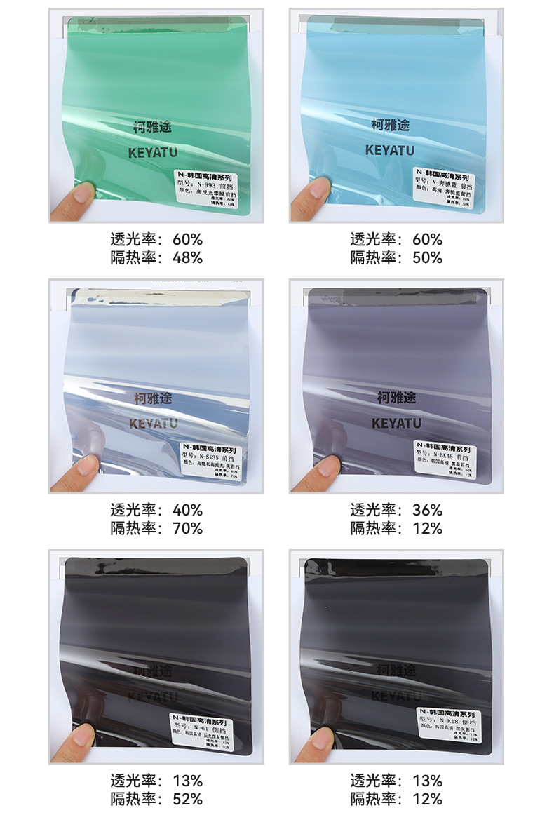 Car high insulation film glass film safety film explosion-proof film Skin Care film magnetic control Film solar film Full roll factory wholesale