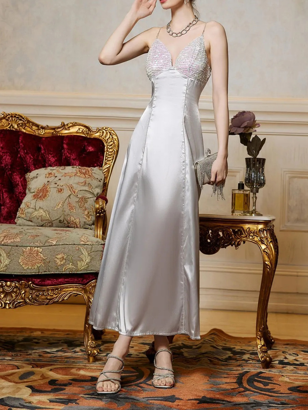 Primavera y verano europeo y americano Comercio exterior nueva ropa de mujer Amazon nuevo vestido de correa sin mangas vestido transfronterizo image 3