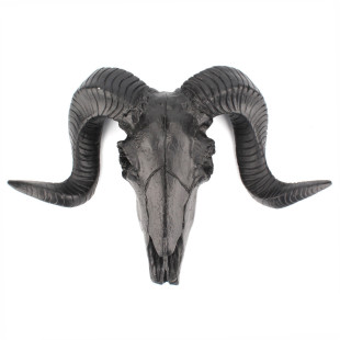 New three-dimensional black Horn wall hanging decoration home soft background wall decoration resin crafts cross-border in stock