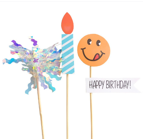 Celebritad en línea ins amor osos decoración de pastel de bandera dibujos animados HBD niños feliz cumpleaños postre vestido plugin