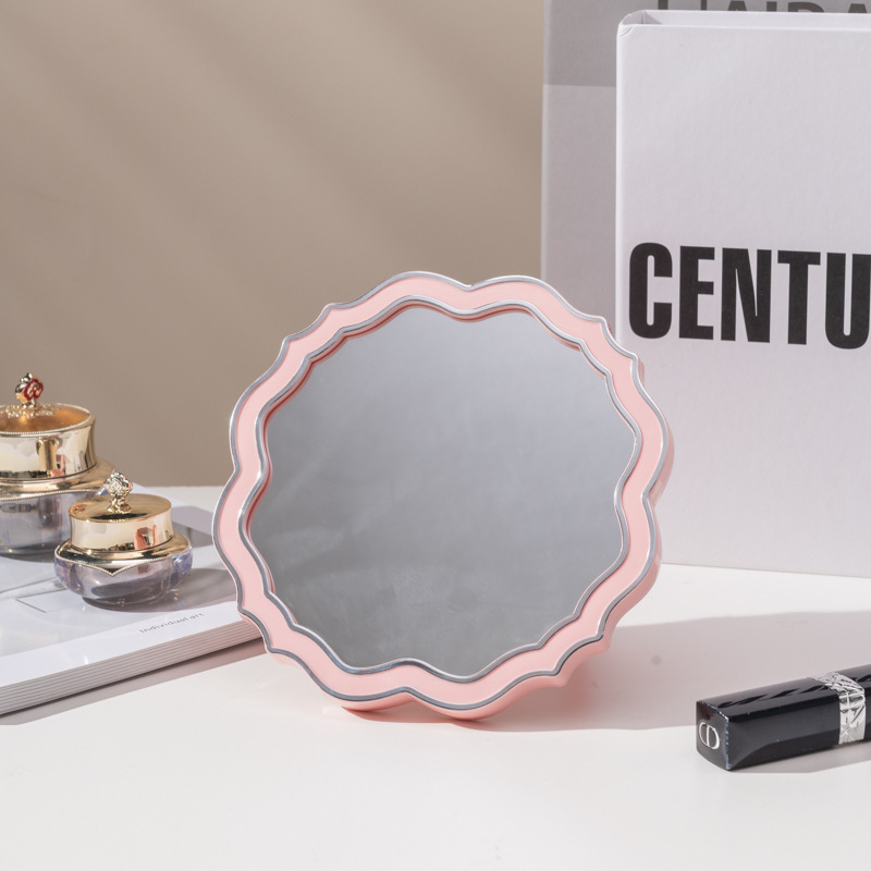 Espejo de maquillaje de dormitorio de estudiantes de escritorio en el hogar se puede colgar de escritorio de alta definición espejo de maquillaje espejo de dibujos animados
