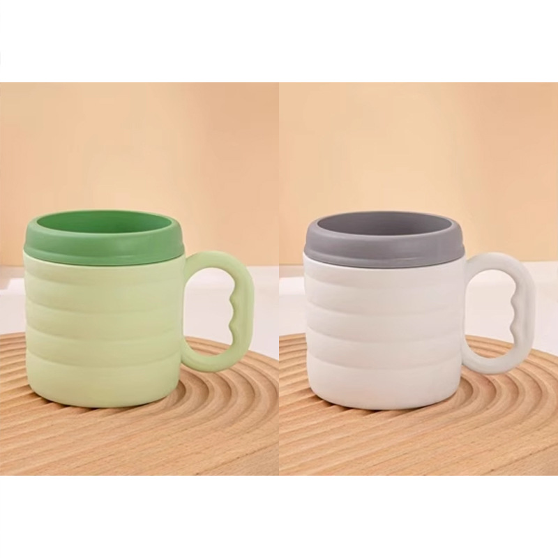 Taza de enjuague casera de doble color de bambú, taza de enjuague duradera, taza de enjuague de almacenamiento de cepillo de dientes para dormitorios de estudiantes image 14