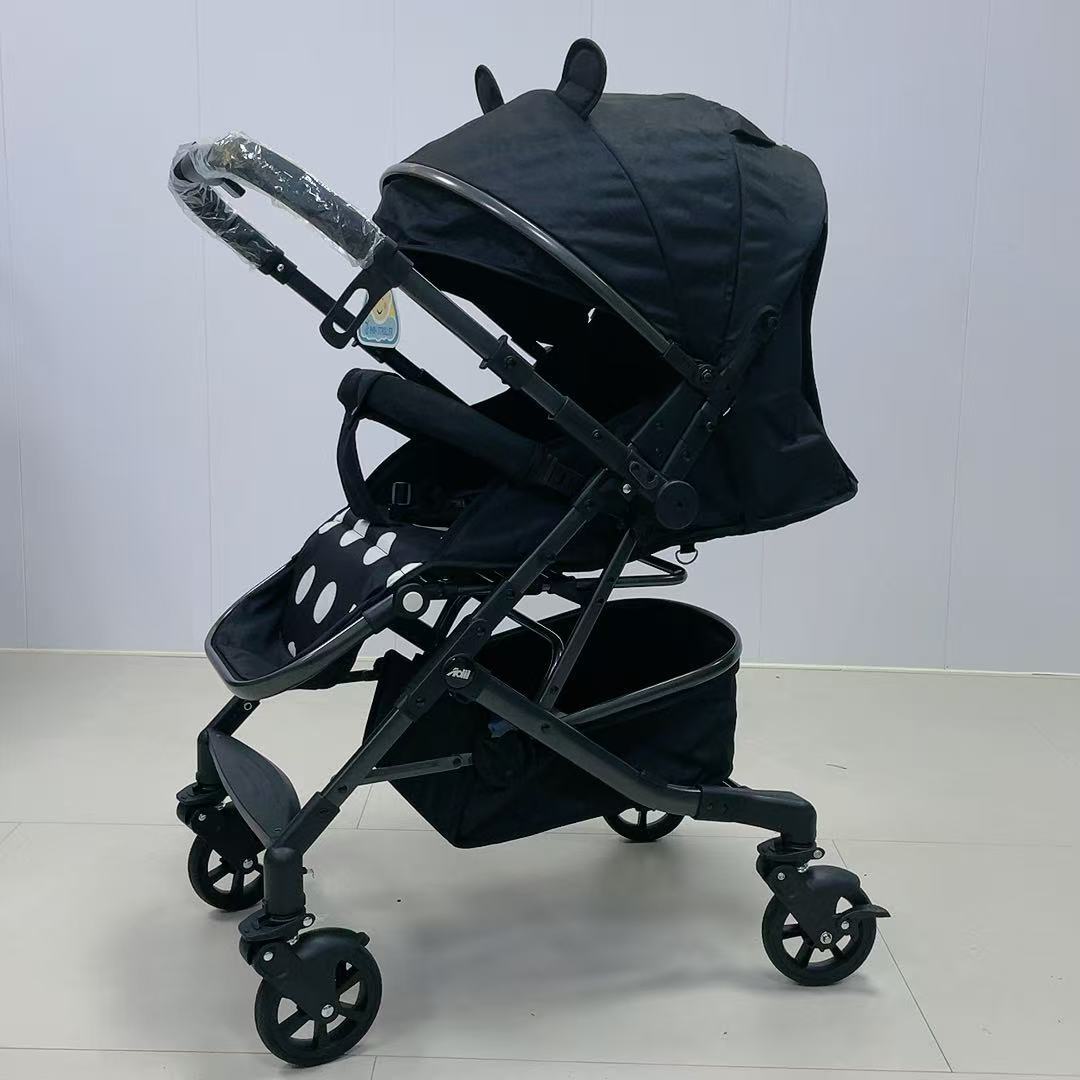 El cochecito de bebé hibaby puede sentarse y acostarse, plegable bidireccional, ligero, cochecito de paisaje alto para niños de 0 a 3 años