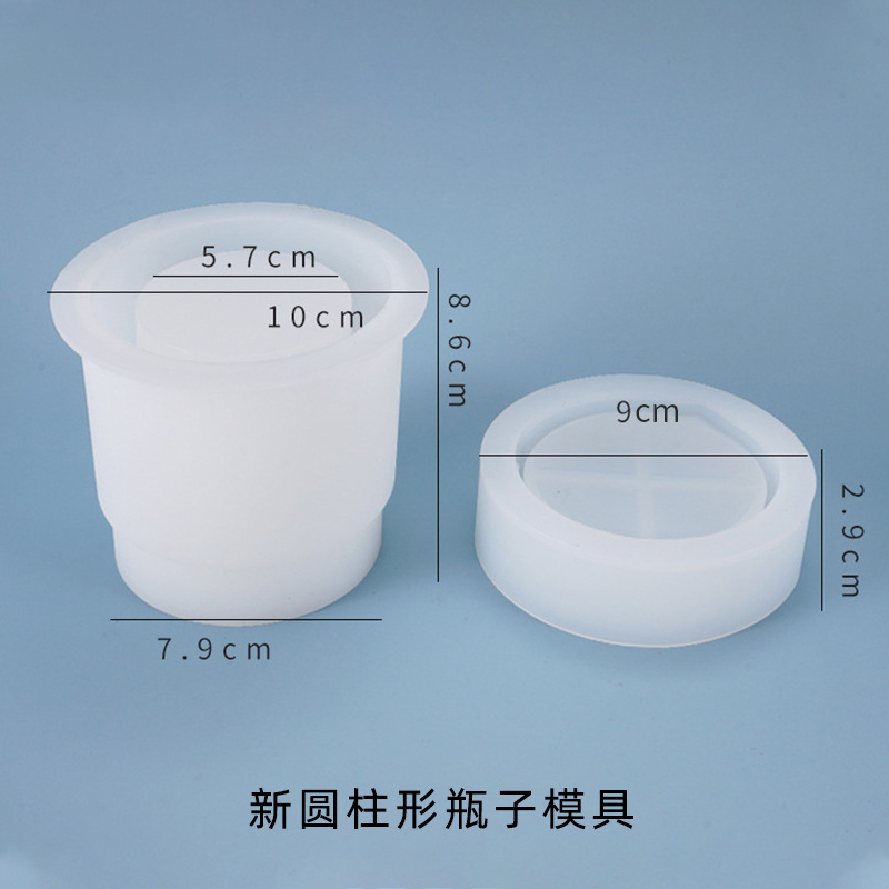 Yu Meiren DIY cristal epoxi botella de almacenamiento botella sellado frasco con tapa de almacenamiento molde de silicona