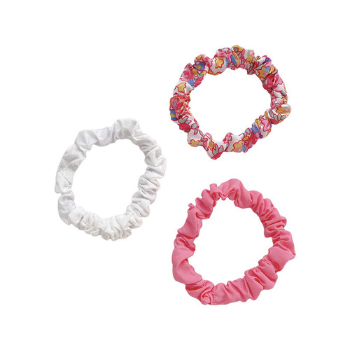 3 pack Korean-style girl hair ties sweet small elastic hair accessories for summer, damage-free hair ties for social media influencers