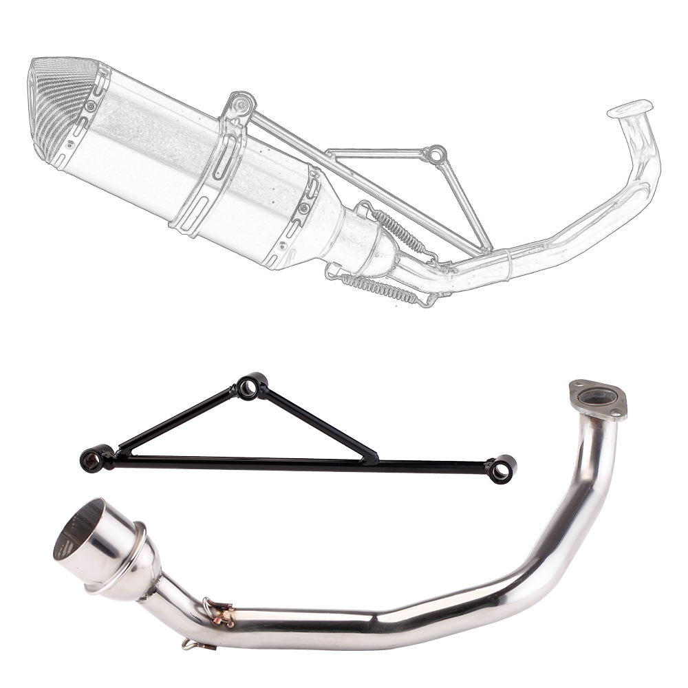 Motorcycle Scooter Exhaust Pipe Modification Gy6 Bracket Triangular Stand Fixed Bracket Front Section Ghost Fire Fuxi Yamaha