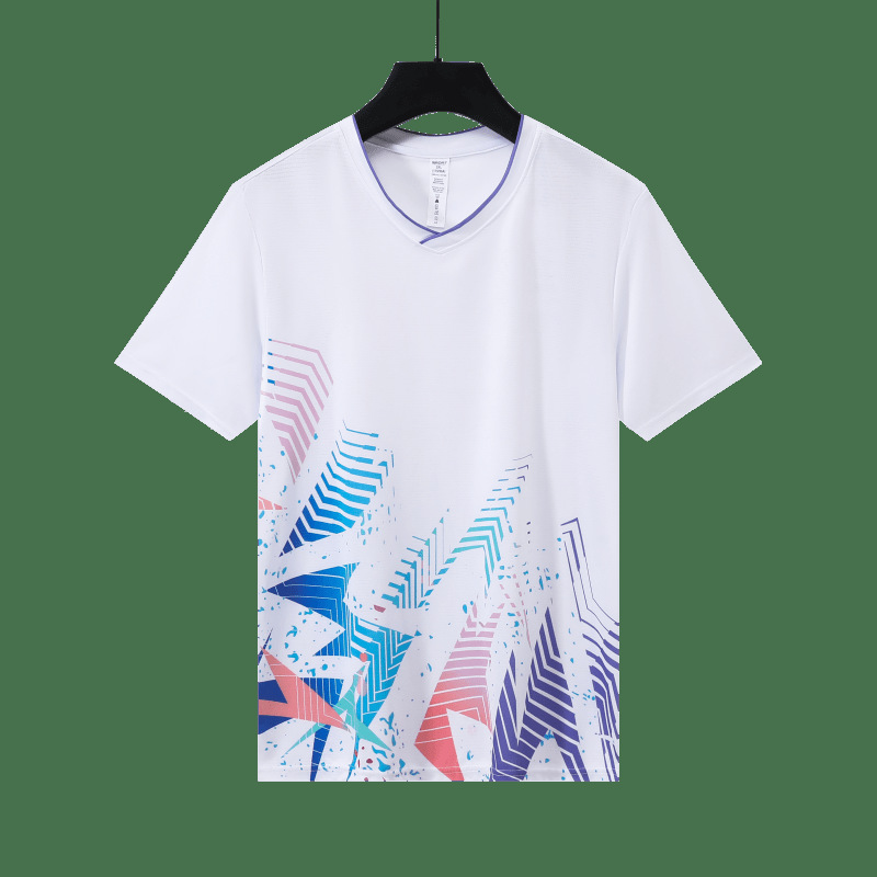 Nueva camiseta de bádminton de seda de hielo, ropa de tenis de mesa transpirable de secado rápido, impresión digital de alta calidad, camiseta de logotipo imprimible
