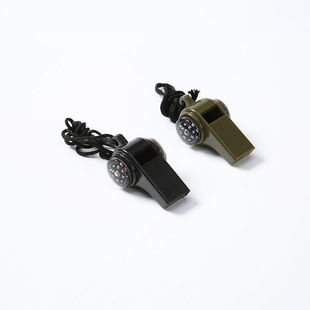 Outdoor Rescue 3-in-1 whistle multifunctional portable emergency compass thermometer referee plastic compass