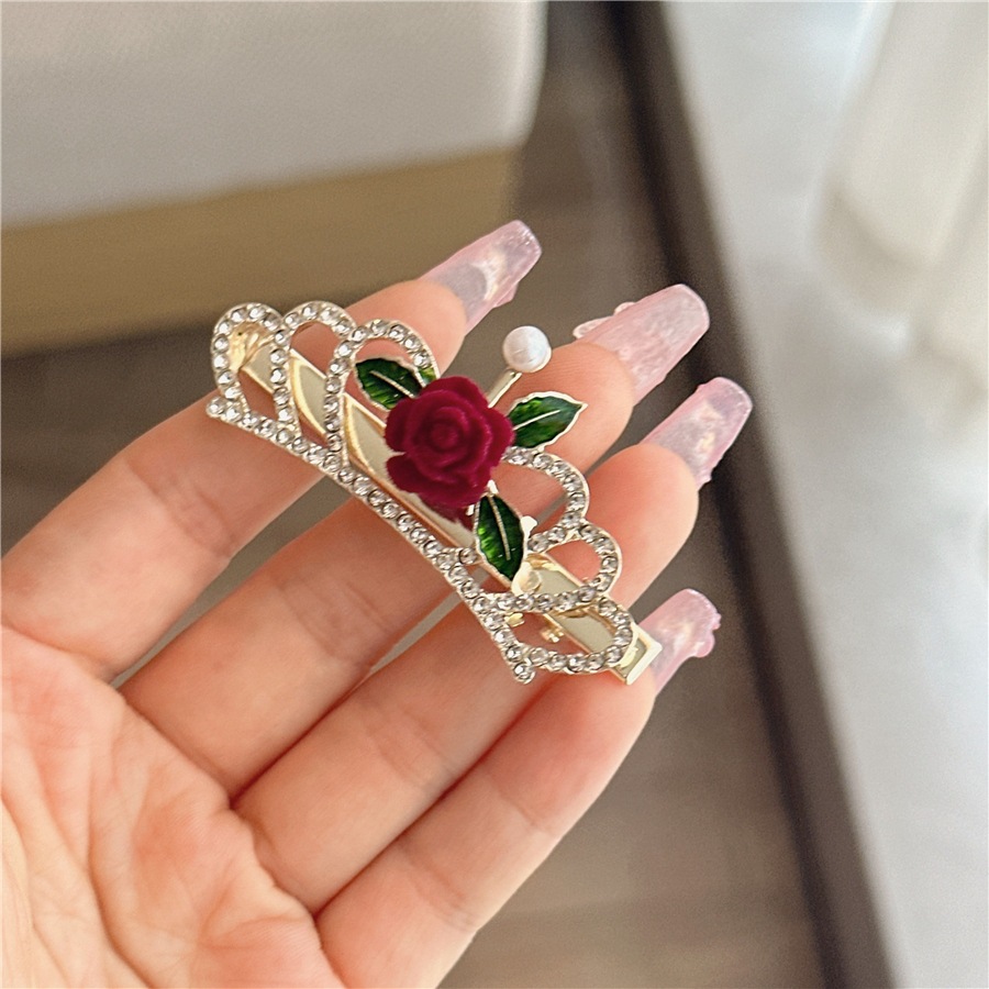 장미꽃 큐빅 - 왕관