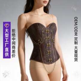 外贸欧美宫廷束腰胸托塑身衣胶骨蒸汽朋克风束身衣性感收腹紧身衣