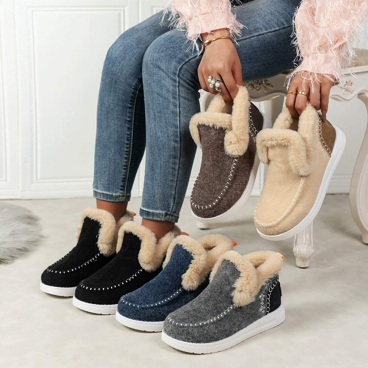 Winter warm shoes, keep warm boots, for import, plus size