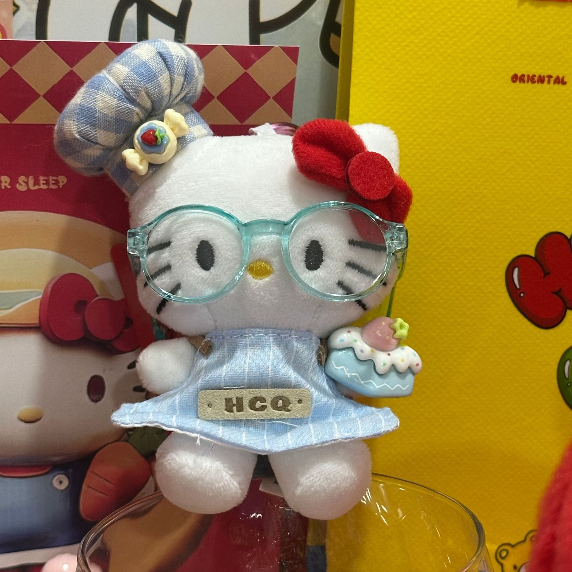 Amor hellokitty muñeca colgante llavero colgante bolsas de regalo bolsas de peluche lindo muñeca colgante lindo