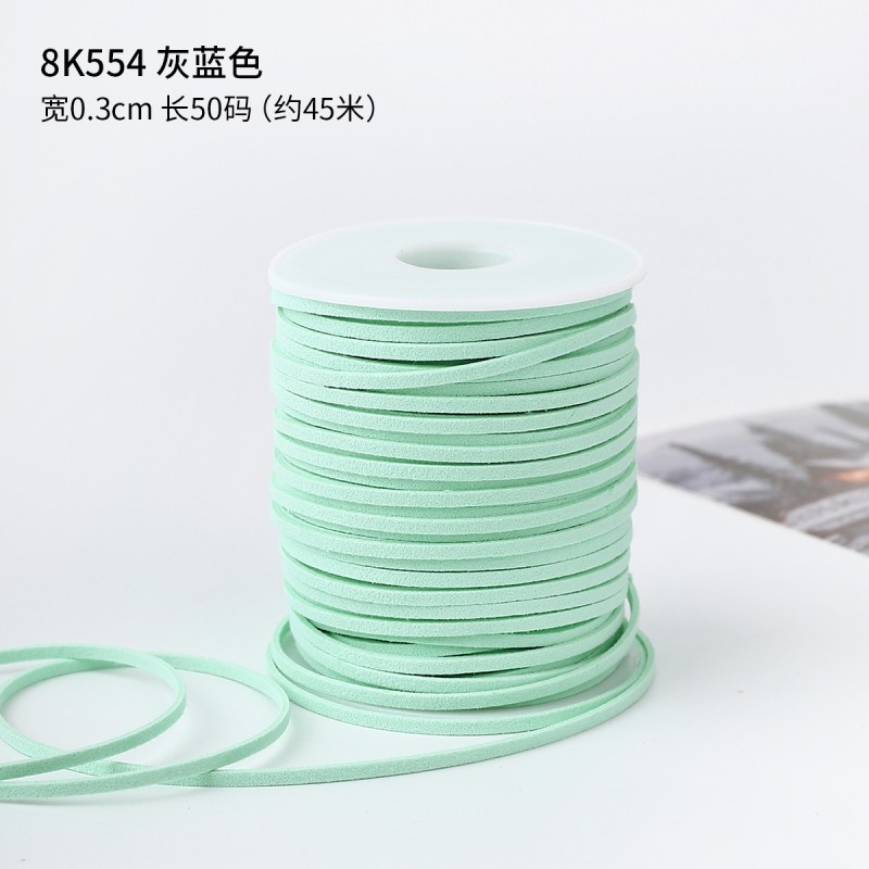 0.3cm cuerda de piel de ciervo gran rollo de cuerdas de lona de seda cinta de regalo caja de regalo embalaje de cinta de colores hecha a mano cuerda de tracción