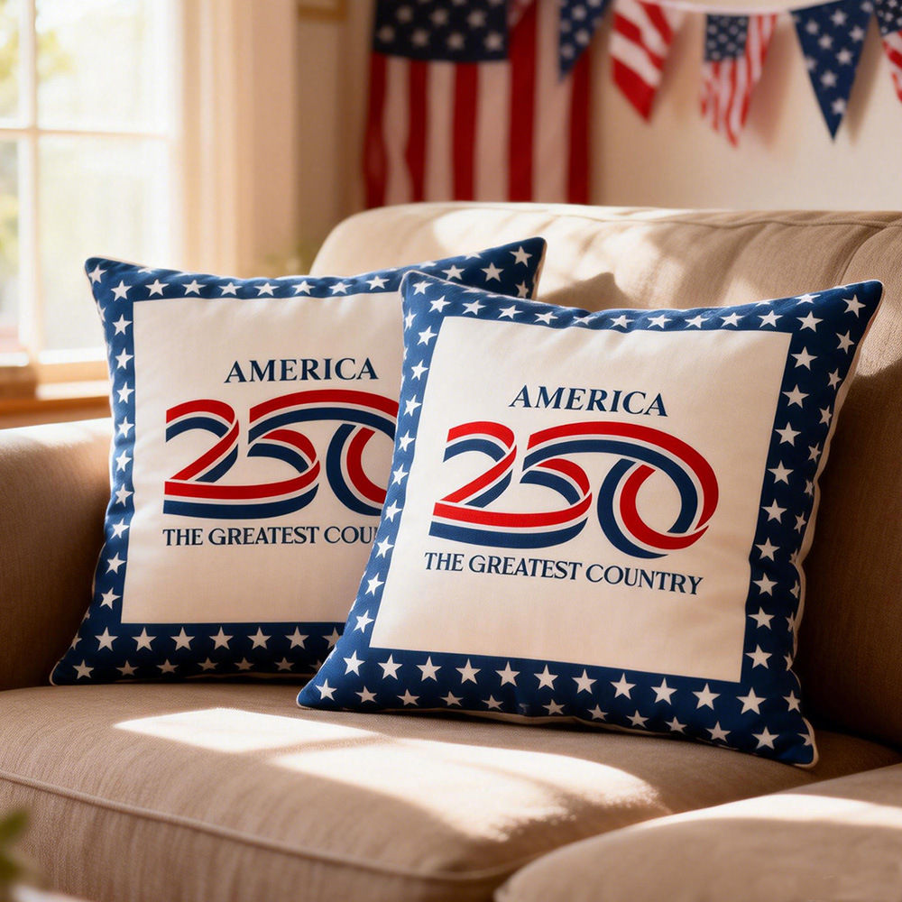 Nuevo día de la independencia de los Estados Unidos almohada escena de diseño de props creativo sofá de lino silla decoración artesanía