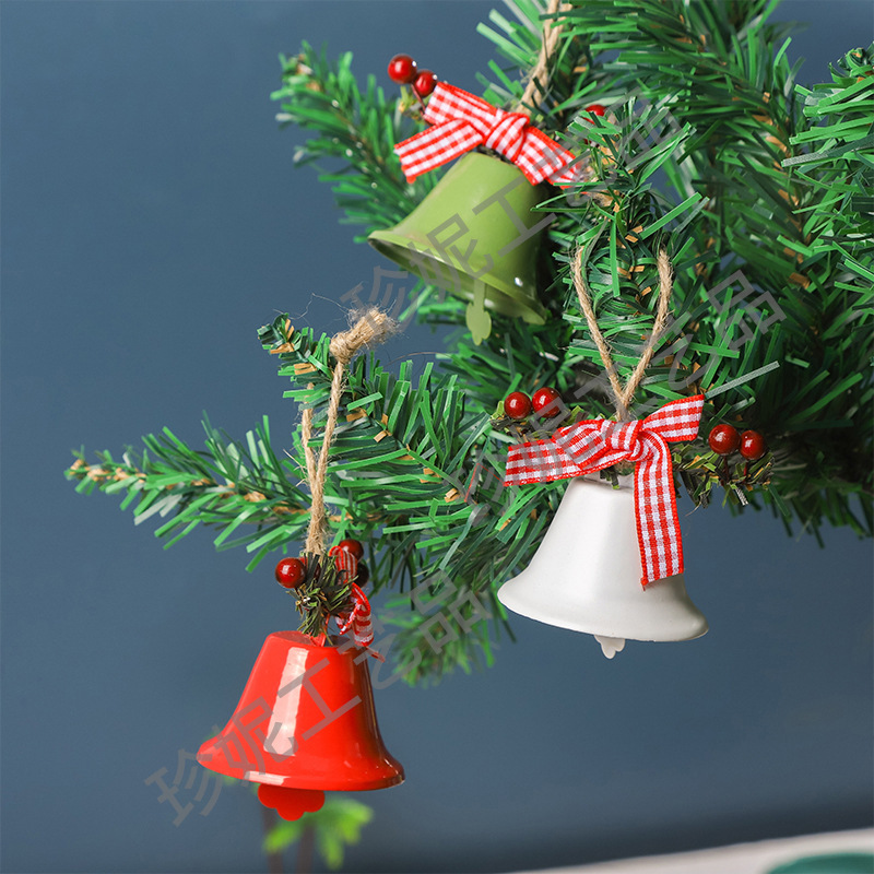 クリスマスツリーペンダント金属ラッパ鈴創意クリスマス鈴ペンダント休日家庭装飾鈴部品|undefined